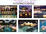 floating candle with flower